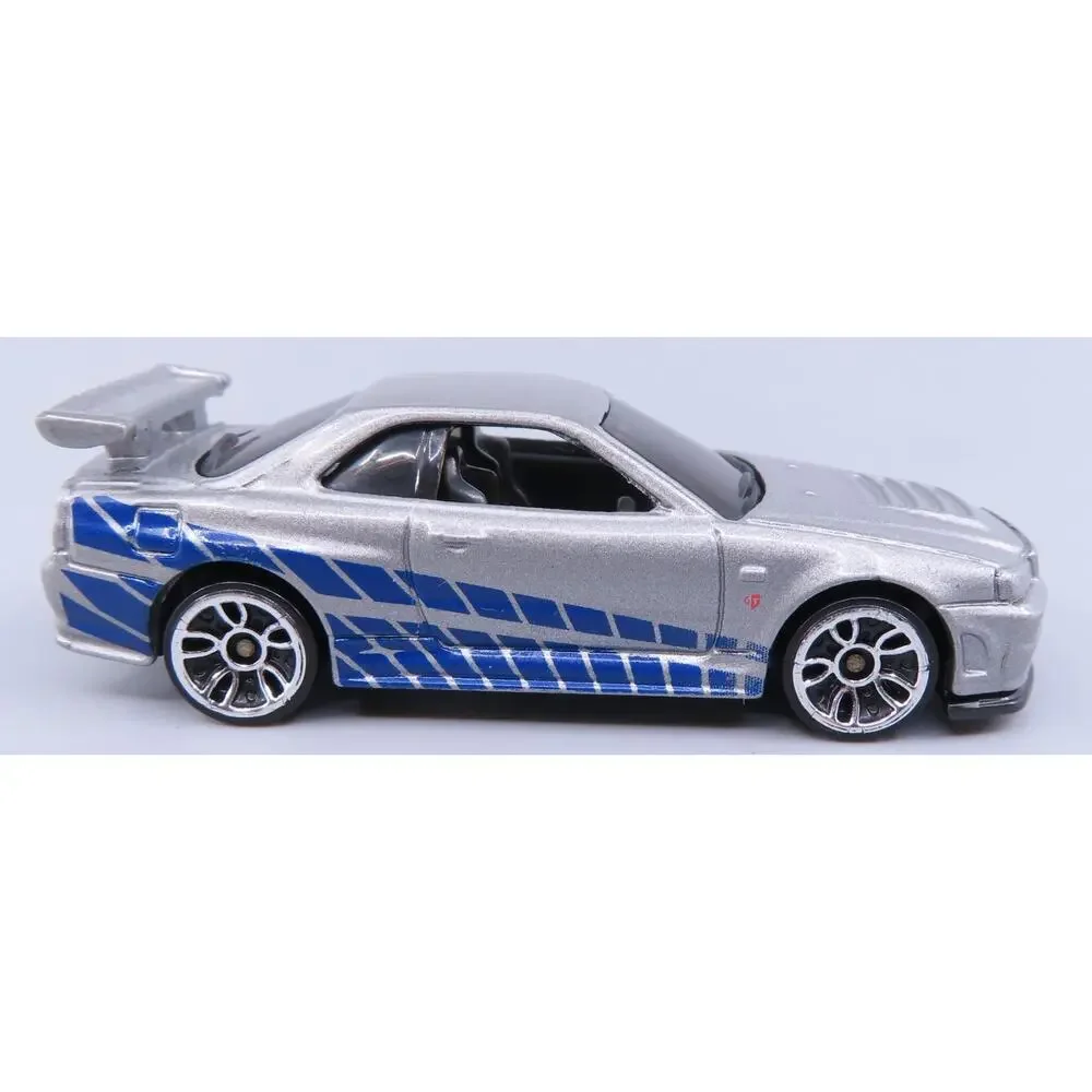Hot Wheels Nissan Skyline GT-R R34 Silver Fast & Furious 1:64 Diecast Car Loose